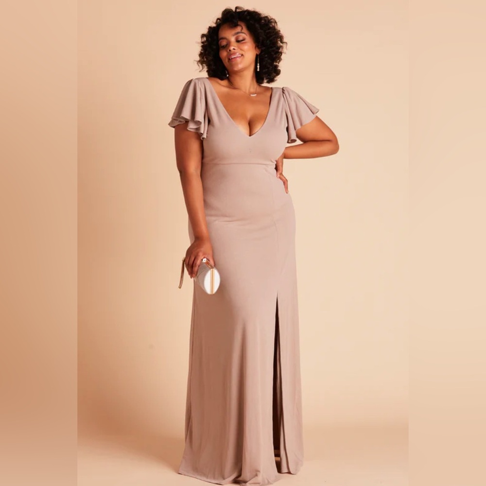 Birdy Grey Crepe Taupe Hannah Dress Size XS